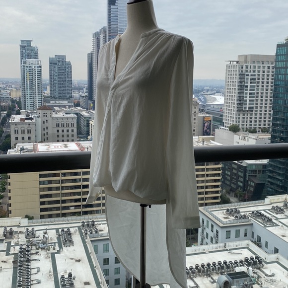 Catherine Malandrino faux wrap tunic asymmetrical top blouse - Small - Picture 3 of 12